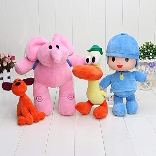 MingZi Plush Toys 4pcs/Fixed 14-30cm Pocoyo Loula Elly Pato Stuffed Animals Plush Toys