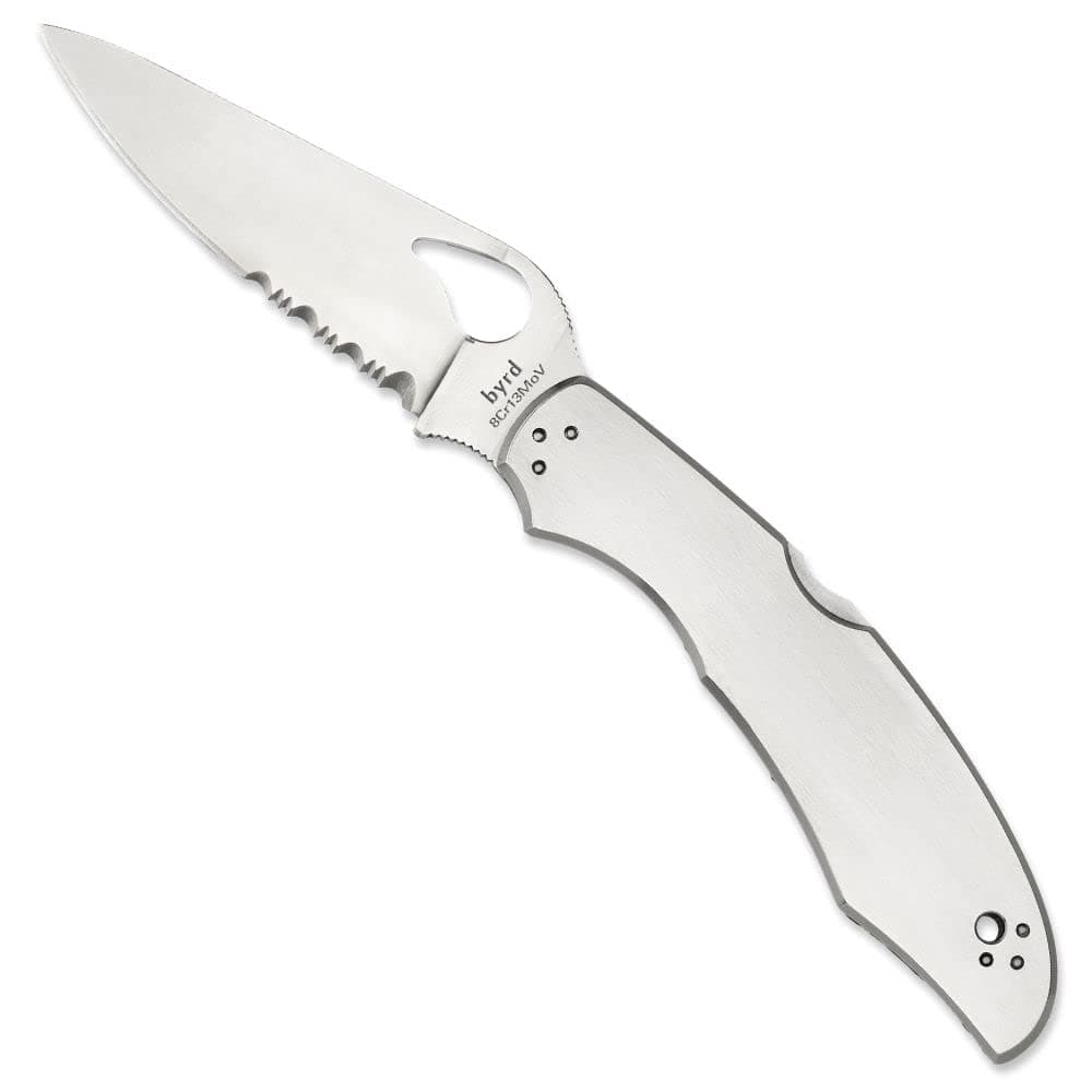 Byrd Cara Cara 2 Knife with 3.75" Steel Blade and Durable Stainless Steel Handle - CombinationEdge - BY03PS2