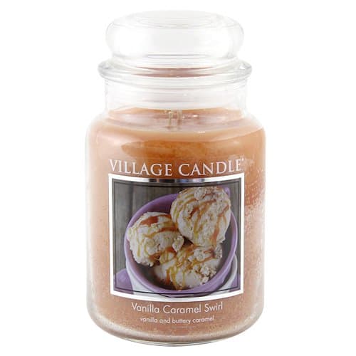 Village Candle Vanilla Caramel Swirl 26 Oz Jars