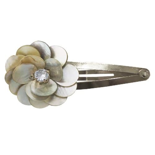 Lisbeth Dahl Hairclip with Mother of Pearl Flower Crystal