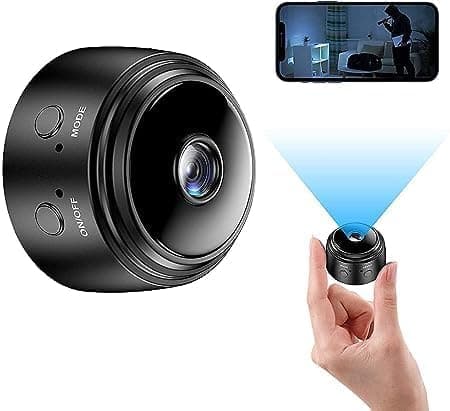 Asleesha WiFi CCTV Security Camera, HD Focus Spy Magnet Mini Secret WiFi Magnetic Live Stream Dark Mode IP Wireless 1080P Audio Video Camera