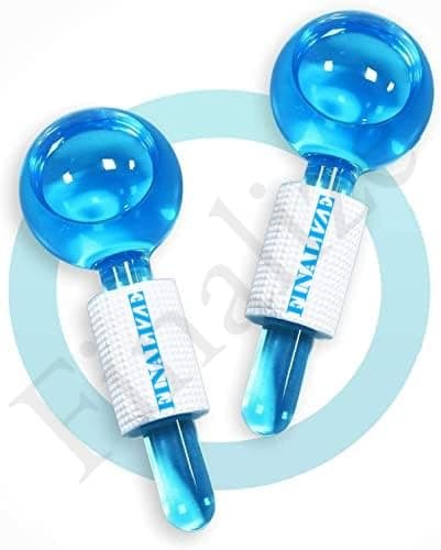 Finalize Facial Ice Globe,Smart Cool Face Roller Ball, Facial Massage Tools for for Neck Eye Circle Reduce Puffiness Anti Ageing Wriknles Soothing Firming Skin 2Pcs-Multi