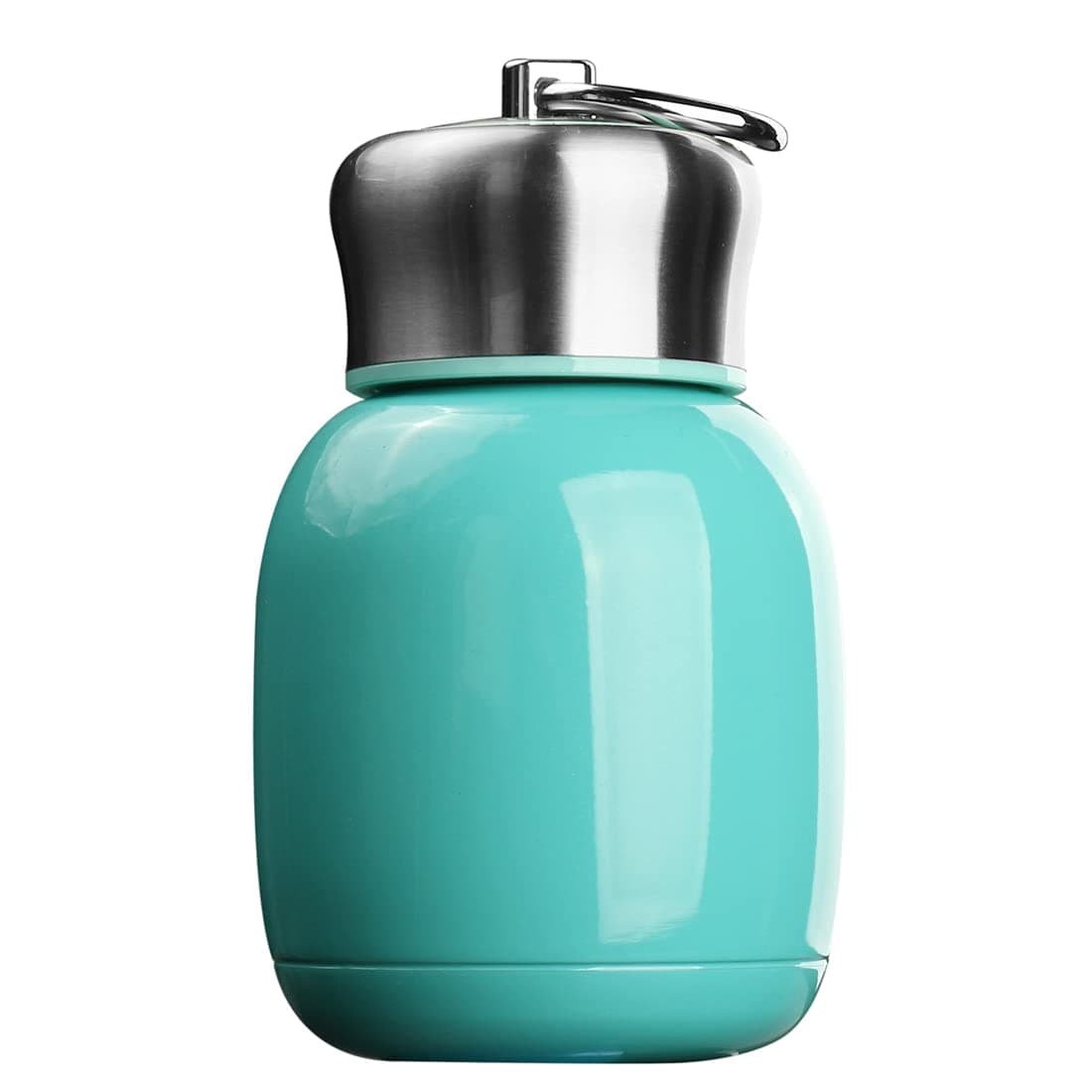 Comeon 7oz/200ML Small Mini Vacuum Insulated Water Bottle Portable Leakproof Travel Mug Stainless Steel Cold and Hot Thermal Flask for Kids Children Women School Office Lunch Coffee Milk Tea (Teal)