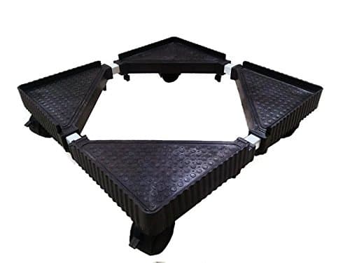 Smart Shelter Adjustable Wheeled Metal & Plastic Stand/Trolley Suitable for Fully Automatic Top Loading BPL Washing Machines/Dishwasher Stand/Capacity Upto 90kgs/(Min:440x440mm, Max: 670x670mm)