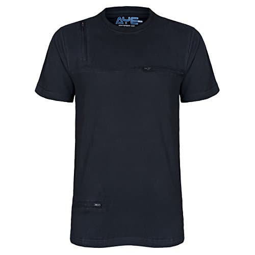 AyeGear T3 Tshirt with 3 Discreet Pockets, Premium Quality, Ultra Soft Touch Feel, Sports and Travel Tshirt
