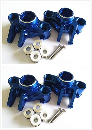 CrazyRacer Aluminum Axle Carriers Left & Right Front & Rear -2PR Blue For 1/10 RC E-REVO 2.0 VXL 8635 Traxxas