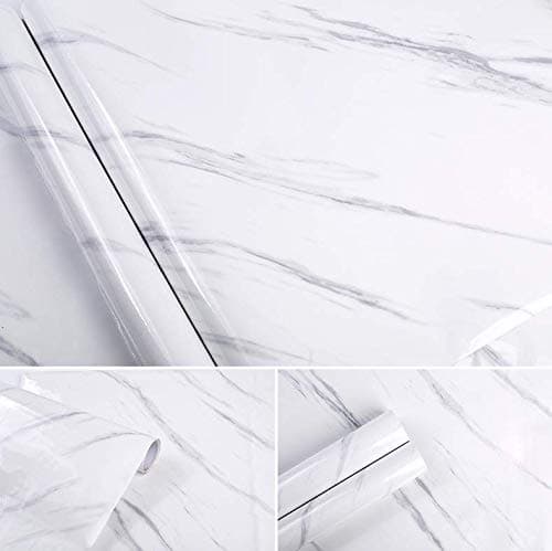 Marble Contact Paper 24'' X 79'' Granite Self-Adhesive Roll Thick Waterproof PVC Practical for Countertop Cabinet Furniture