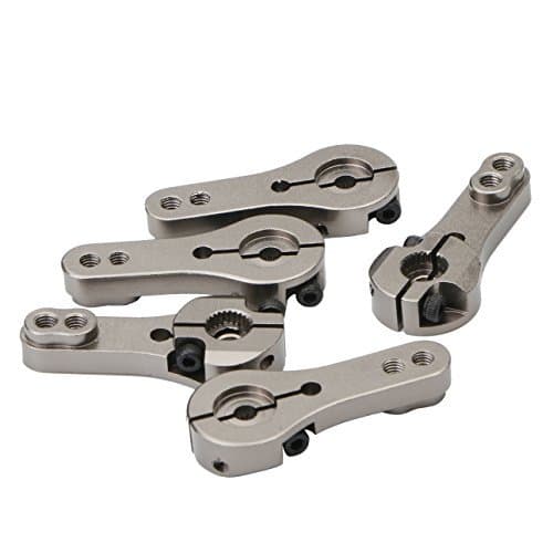 5PCS Light Grey 25T M3 Metal RC Servo Arm Horn M3 Threads Steering Arm for Futaba Savox Xcore HL HSP HD