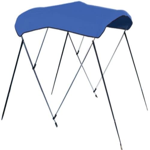 Carver Covers and Tops V4681TB BIMINI TOP WHITE VINYL 3 BOW COMPLETE BIMINI TOP