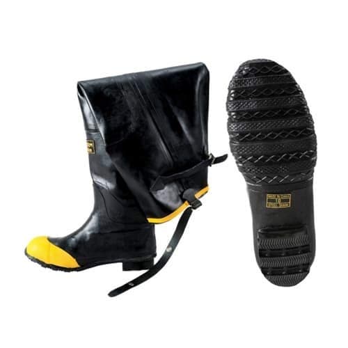 HIP.STL-10 Black Rubber Hip Boots, Size 10 (B78)