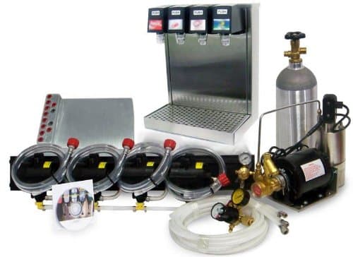 4-Flavor Soda Fountain Tower System with Cold Plate Cooling