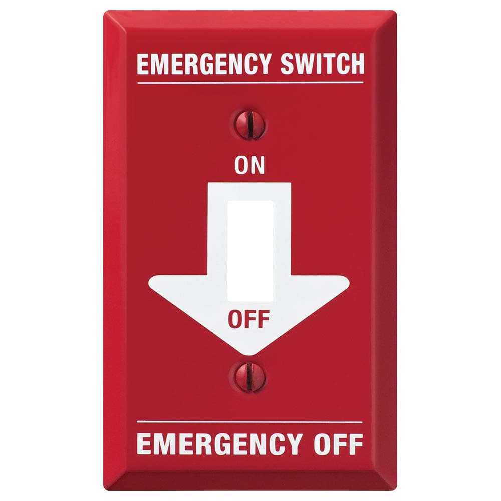 Amerelle Wall Plate Stamped Steel Red Ul 1 Toggle Bg