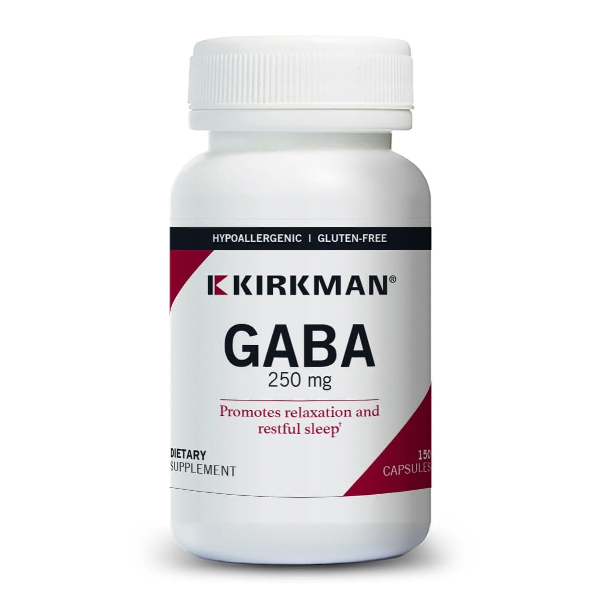 Kirkman Gaba 250 Mg Hypoallergenic 150 Vegetarian Capsules Amino Acid Promotes Restful Sleep