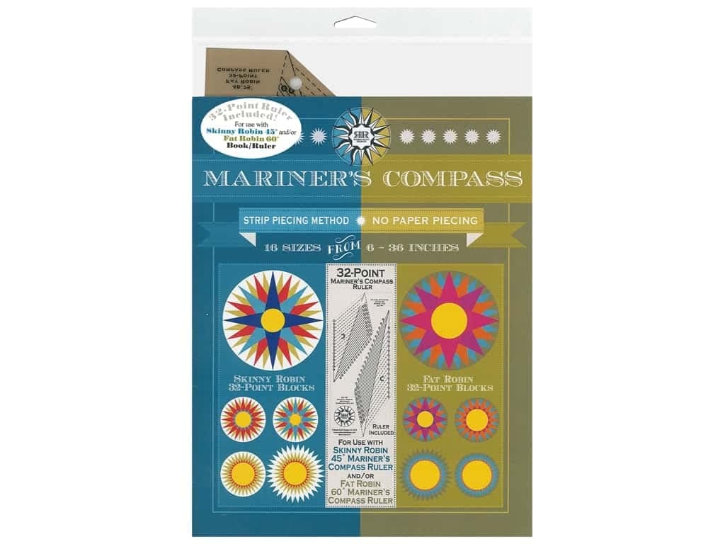 Robin Ruth Design Mariner's Compass Ruler&Bk