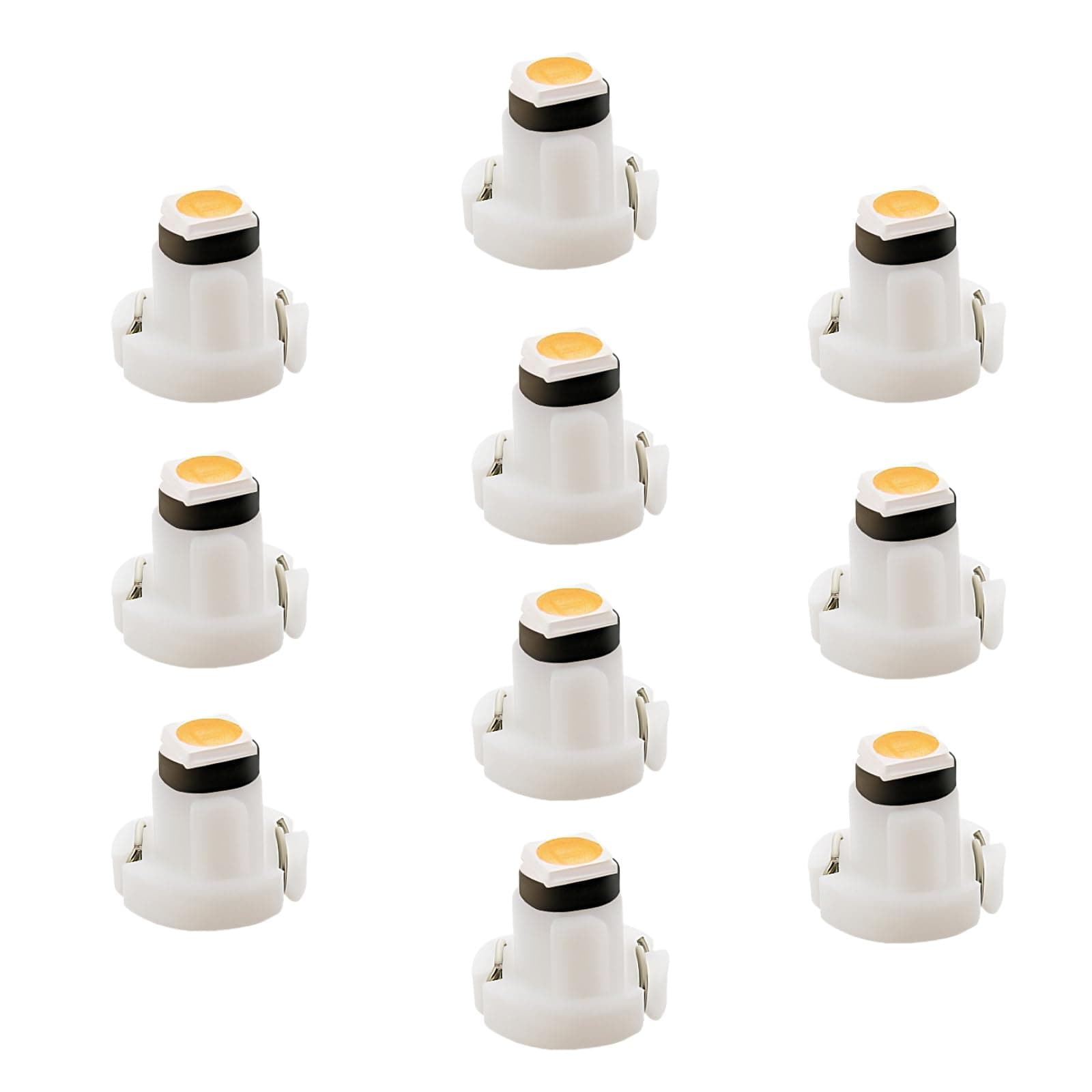 WLJH 10x Pink T3 Neo Wedge 3030 SMD Chipest 8mm Base Led Car Instrument Cluster Bulb Dashboard Gauge HVAC AC Heater Climate Controls Lamps Switch Indication Interior Light Replacement