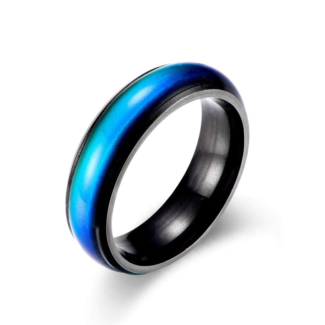 Ello Elli 6MM Comfort Fit Stainless-Steel Color Changing Mood Ring