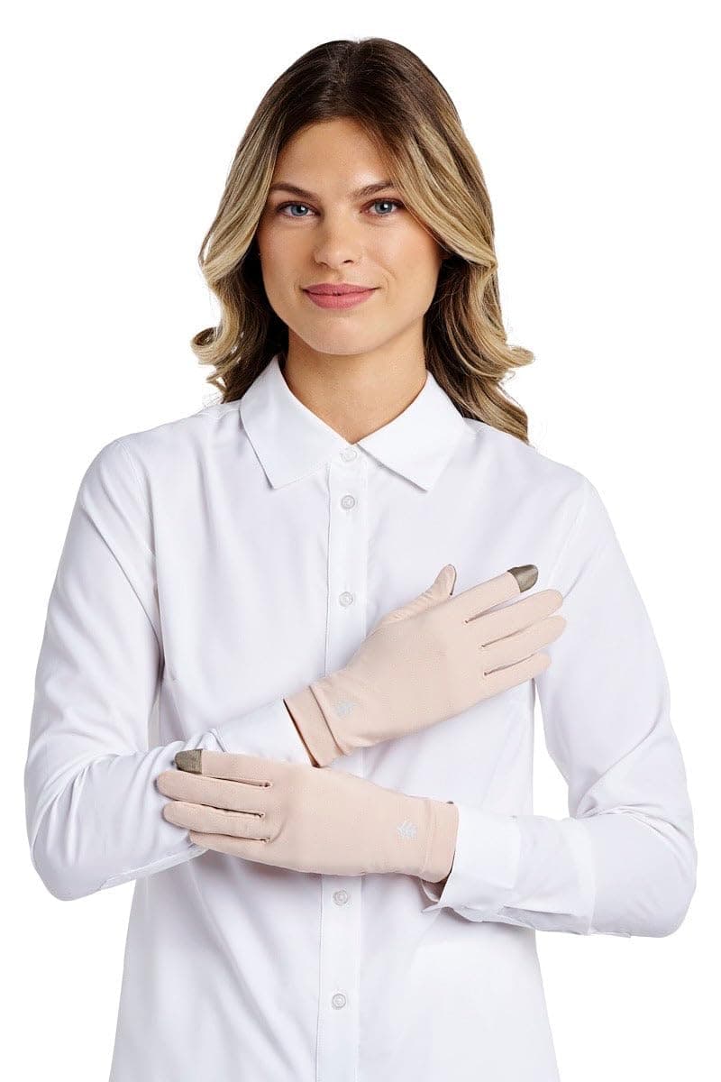 UPF 50+ Unisex UV Gloves - Sun Protective (Medium- Beige)