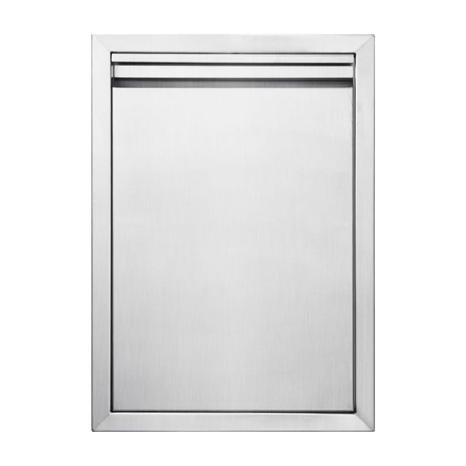 JIE JIN BBQ Access Door 17" W X 24" H Outdoor Kitchen Doors Single Door Thickened 304 Stainless Steel Outdoor Kitchen Accessories Door for Indoor/Outdoor Kitchen Outdoor Cabinet BBQ Island