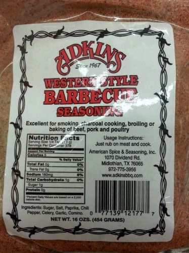 Western Style Barbecue Seasoning 16 Oz Bags (Pack of 6)