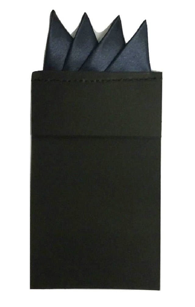 L&L® Men's Pre-Folded Triangular Satin Wedding Pocket Square Hanky Handkerchief UK