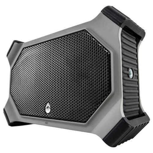 ECOXGEAR EcoSlate GDI-EXSLT810 Rugged Waterproof Floating Portable Bluetooth 20 Watt Stereo Wireless Smart Speaker (Gray)