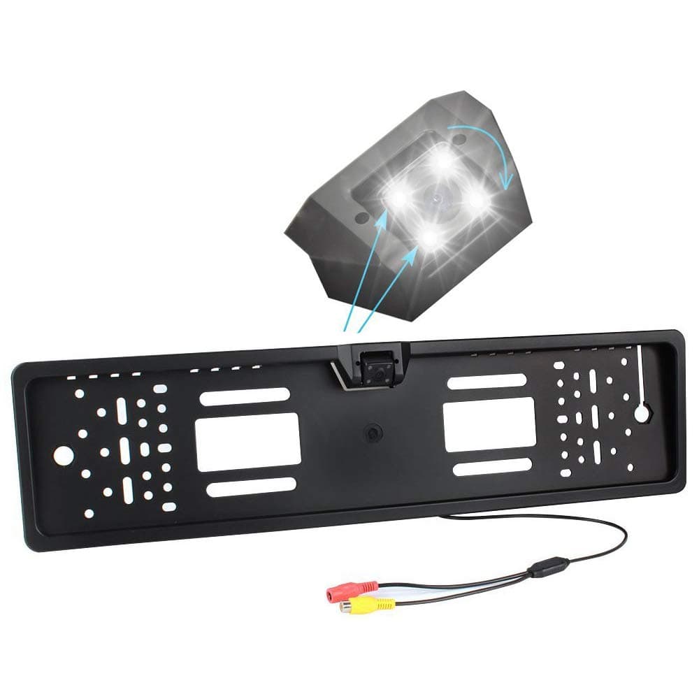 LAYDRAN Reversing camera for Car, European universal License Frame Rear View Camera with 150 ° wide view, Waterproof and dustproof Backup camera with night vision enhancement reverse cameras