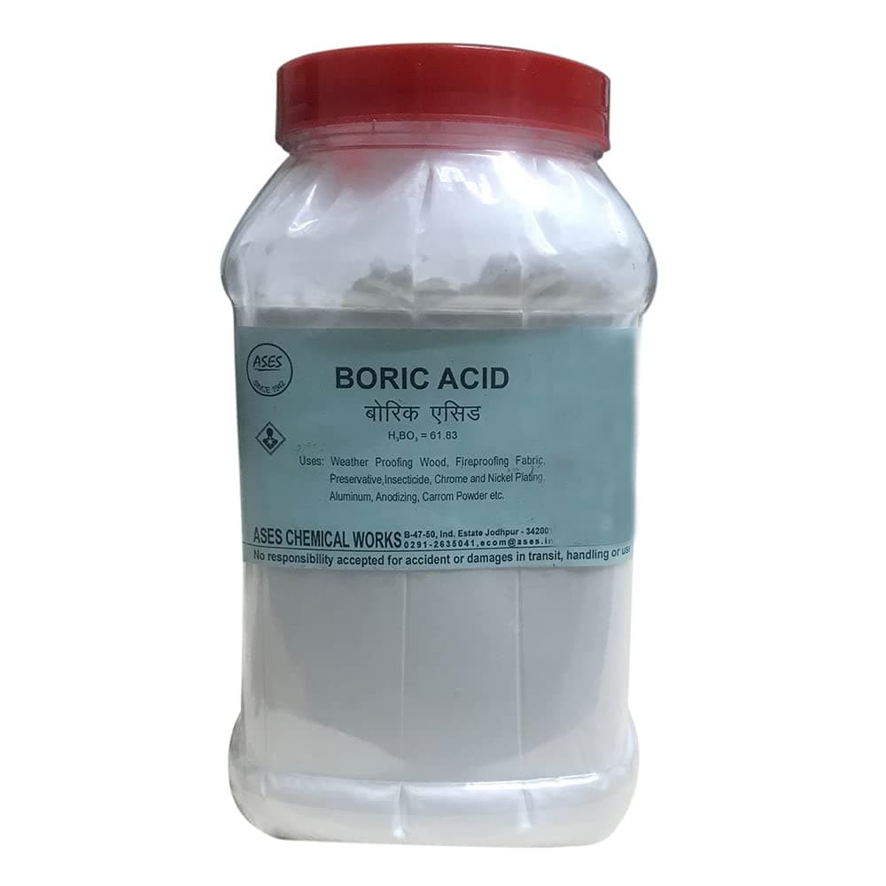 Ases Boric Acid Powder For Carrom Board Removing Pests Cockroaches,Food Grain, Carrom boards H3BO3 (1 Kg, White)