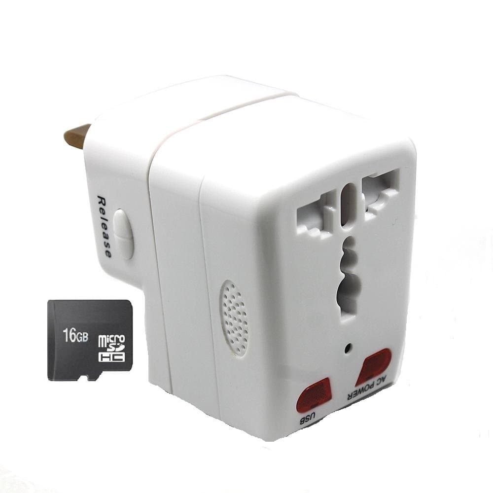 Perfecto® Motion Detection, Continuous Audio Video Recording Plug Socket Camera with 16 GB Micro SD Card