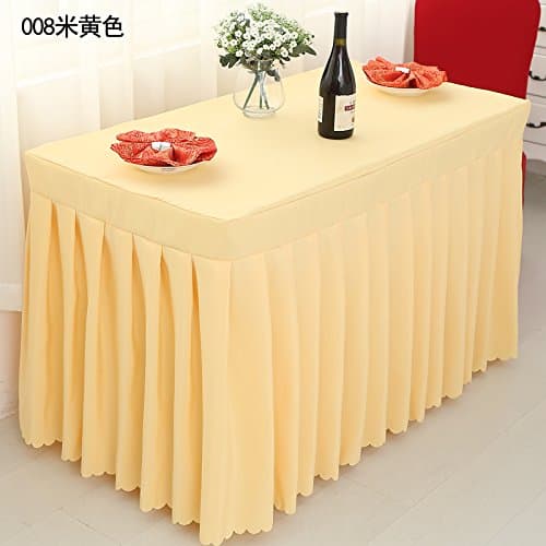 Office Table Cloth, Table Skirt, Hotel Custom Meeting, Table Cloth Attendance, Table Dress Show, Colorful Cloth Table Cover,Cream-Colored,60*150*75Cm