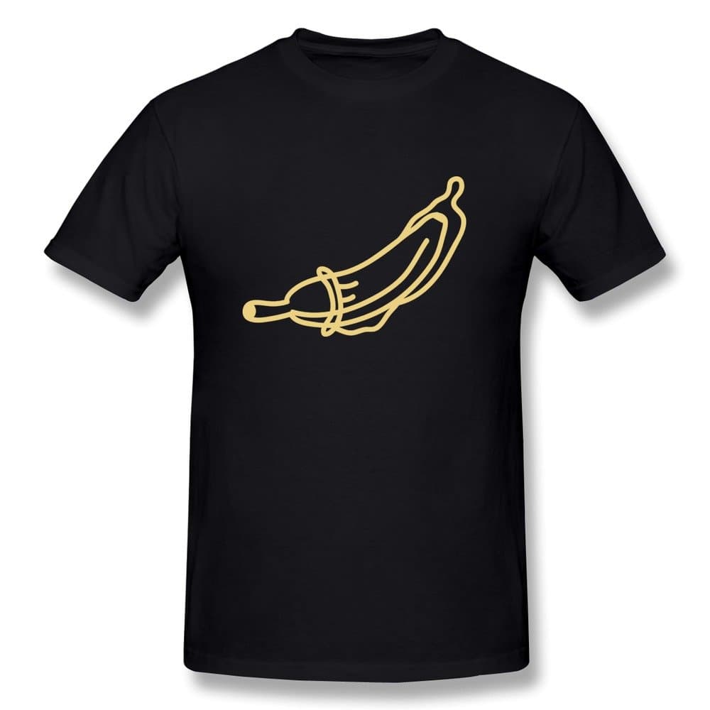 RenHe Men's Personalize Geek Banana Mit Kondom T-shirts
