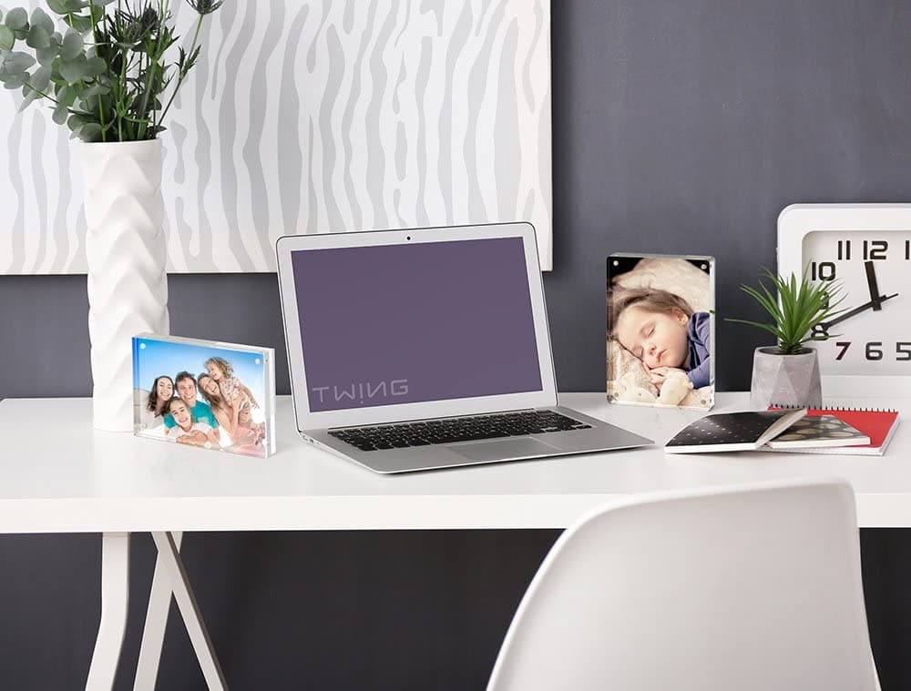 TWING Acrylic Frame 4x6,Magnet Double Sided Picture Frame,12 + 12MM Plexiglass Clear Picture Frames Desktop Acrylic Photo Frame 6 by 4,Gifts Ideal