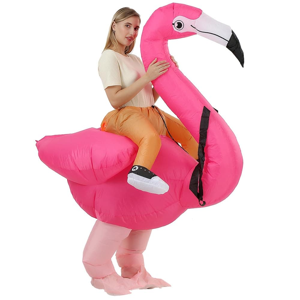 Inflatable Costume Flamingo Costume Adult Ride On Flamingo Inflatable Halloween Costumes for Adult Valentine's Day