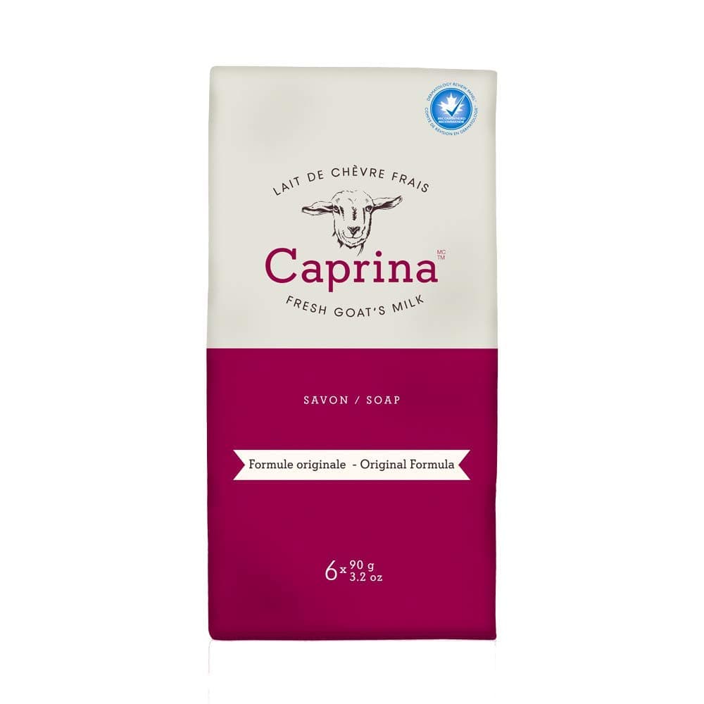 Caprina Canus Original Formula Fresh Goat's Milk Soap, 6 bars 3.2 oz each by Caprina