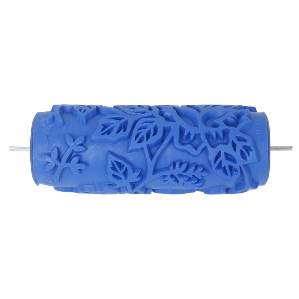15cm Wall Empaistic Decoration Flower Pattern Painting Roller for Decoration Machine - Blue