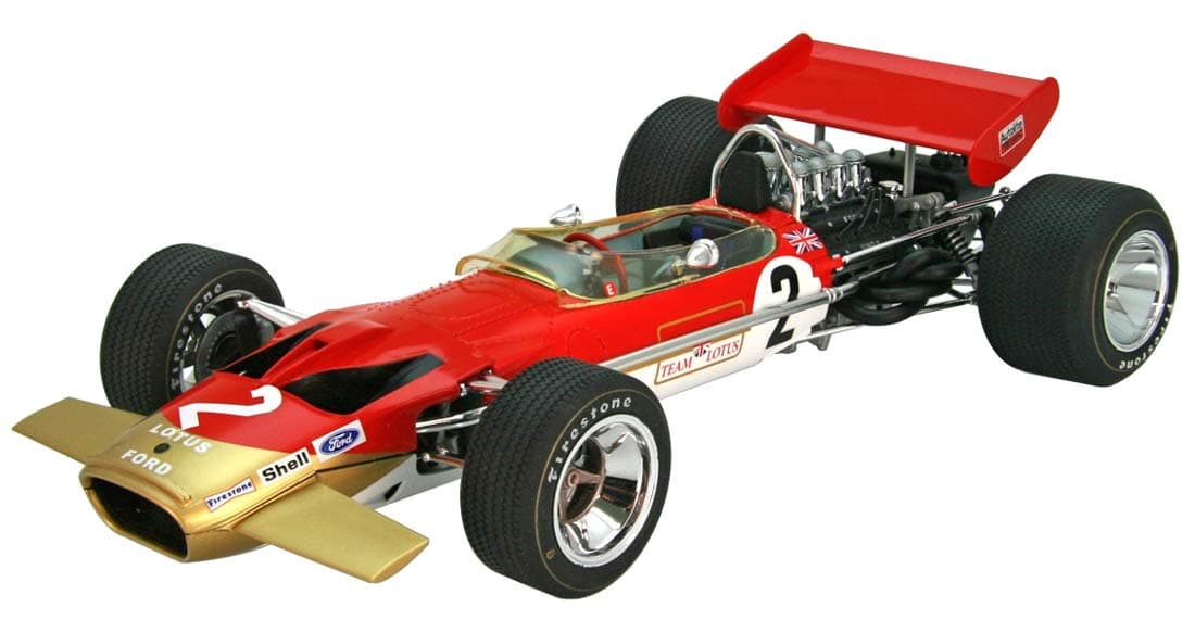 Ebbro 500020005 500020005-1 1:20 Team Lotus Type 49B 1968, faithful replica, for beginners, model building, plastic kit, crafts, hobby, gluing, plastic kit, assembly, unpainted.