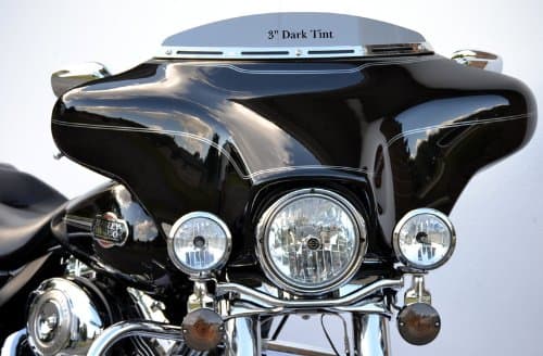 KKG Enterprises 3" DK-1 Dark Tint Windshield To Fit Harley Davidson