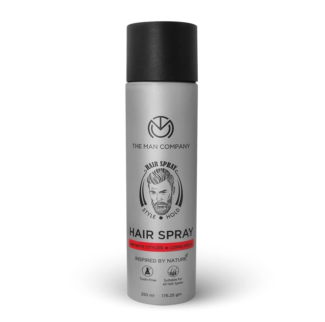 The Man Company Hair Styling Spray For Men 250Ml | Strong Hold, Long Lasting, Matte Look & Instant Grip | Natural Shine, Non-Stick, Ultra Hard