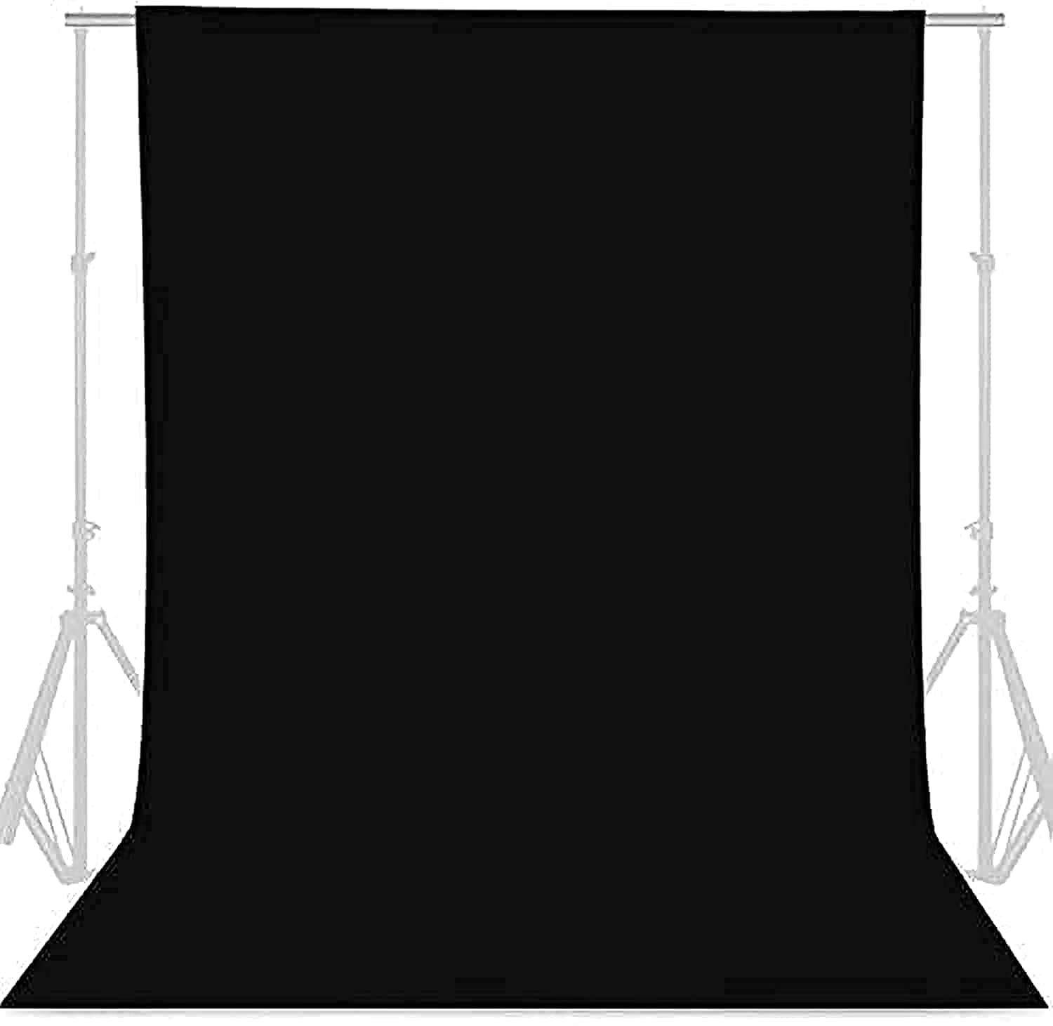 Padom 10X20 ft(3X6M) Black Photography Backdrop Solid Color Background,Photo Studio,Collapsible High Density Screen for Video Photography and Television, (Non-Gloss Reflective Fabrication)