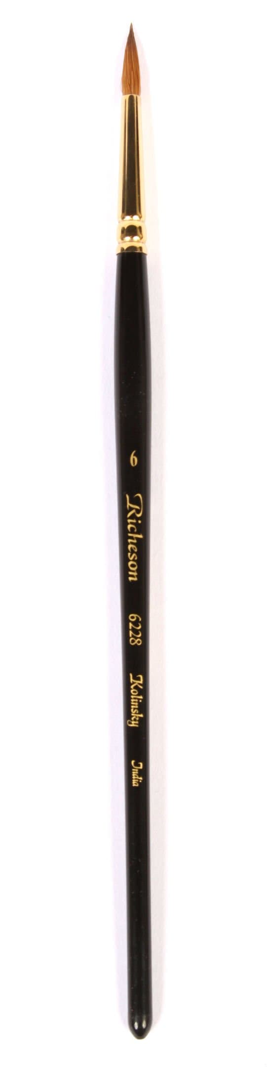 Jack Richeson 6228 Series Short Handle Sable Round Brush, Size 6