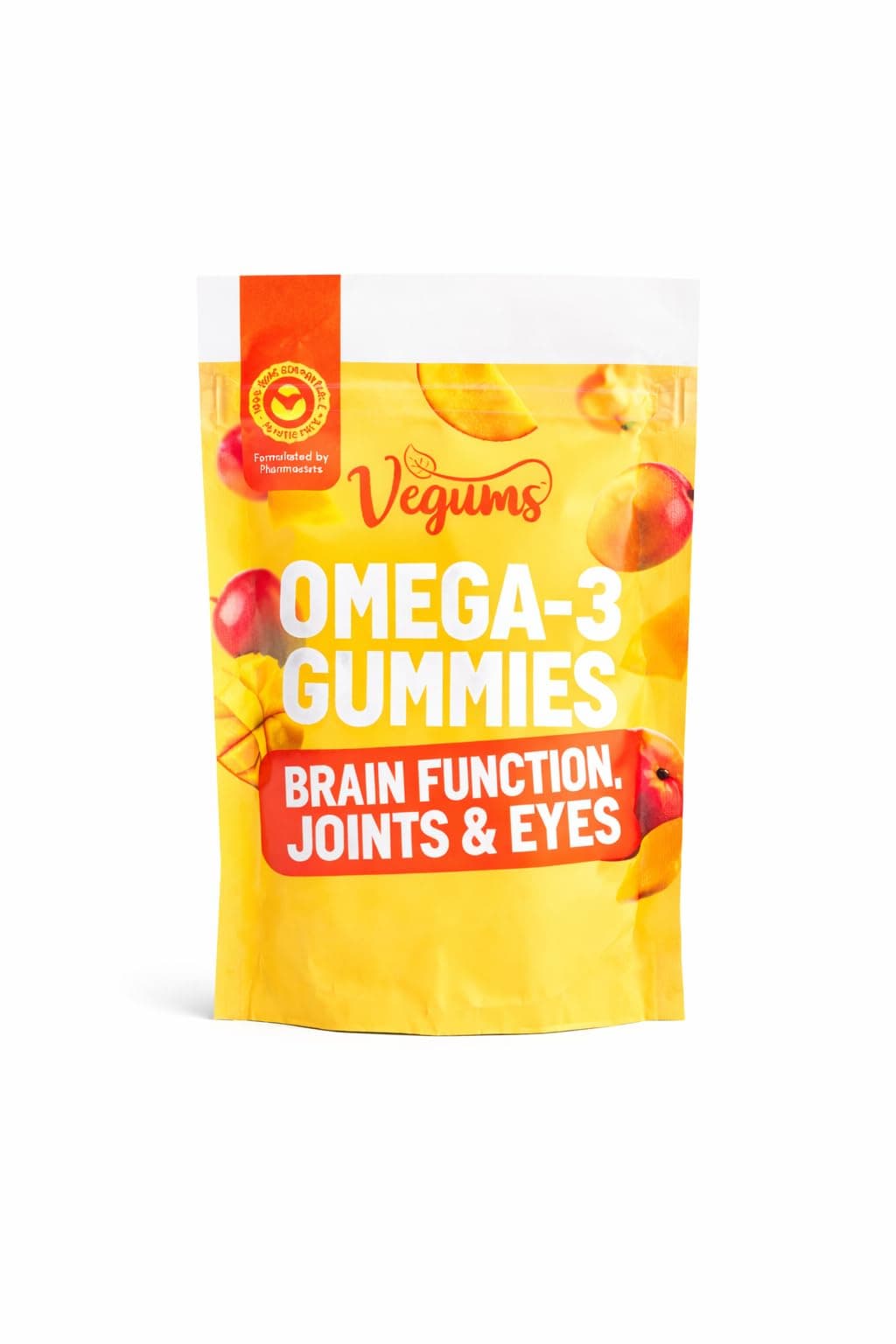 Vegums Omega 3 Gummies for The Whole Family – Vegan DHA & EPA from Algae – Kids & Adults Omega-3 Supplement – Supports Brain, Heart & Eye Health – Natural Fruit Flavor Omega 3 for The Whole Family