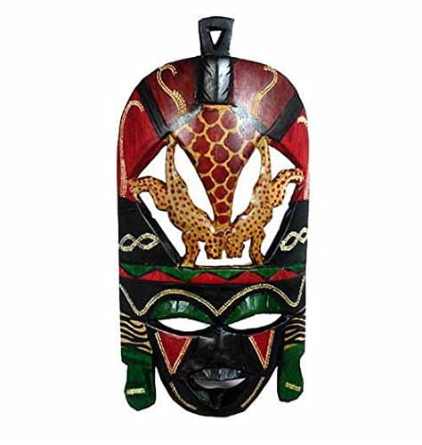 Stoneage Arts Global Maasai Decorative Cheetah Mask (Hand Made in Kenya)
