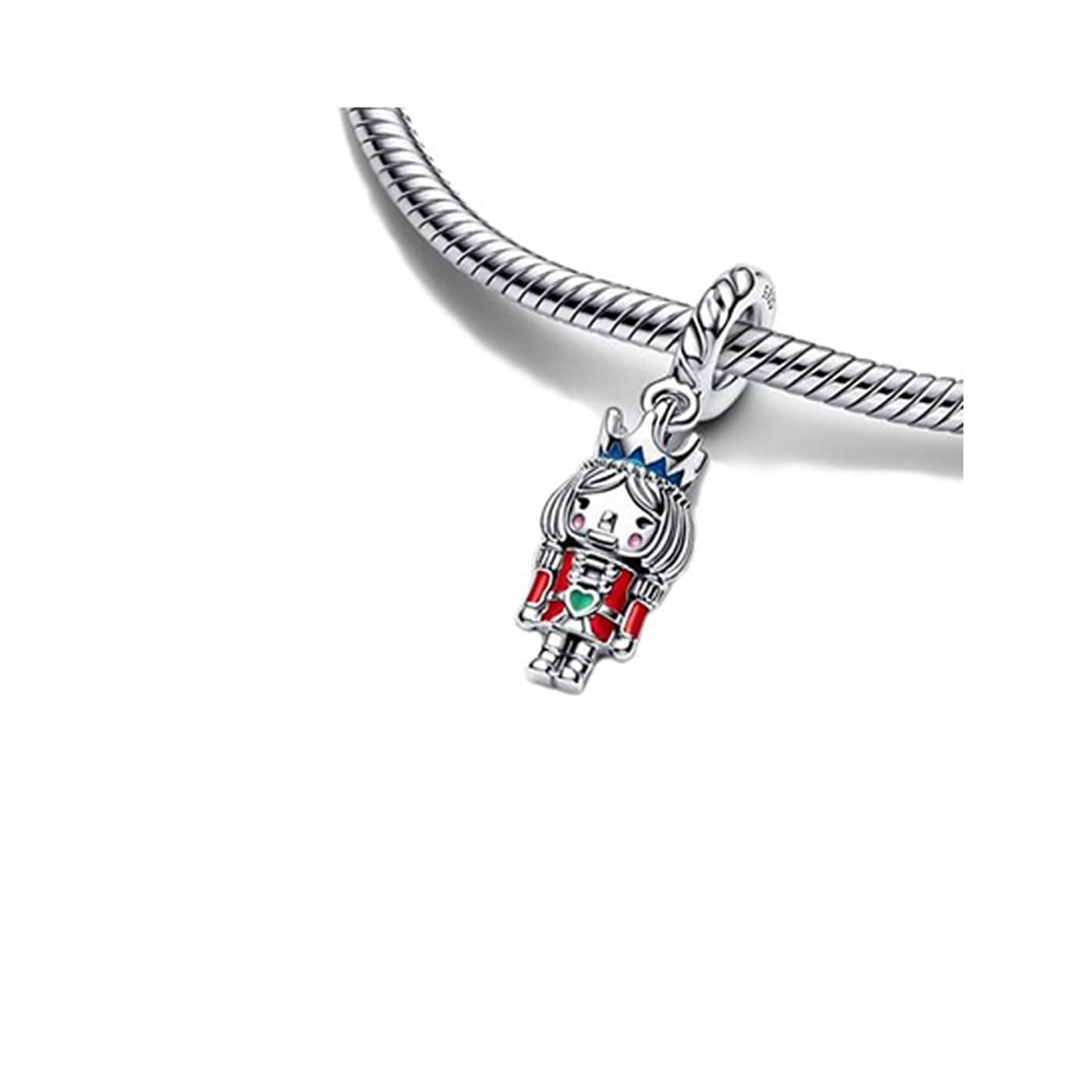 EXWARM Jewelry 925 Sterling Silver Festive Nutcracker 2022 Dangle Charm for Women Bracelets Necklaces,Mother's Day Christmas Gifts for Women