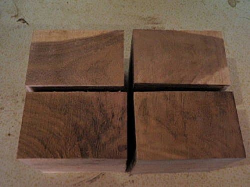 Egytree 4 Black Walnut Bowl Blanks 6" X 6" X 3" Lathe Turning Block Wood Lumber Carve Processed Green and Completely Sealed with Anchorseal