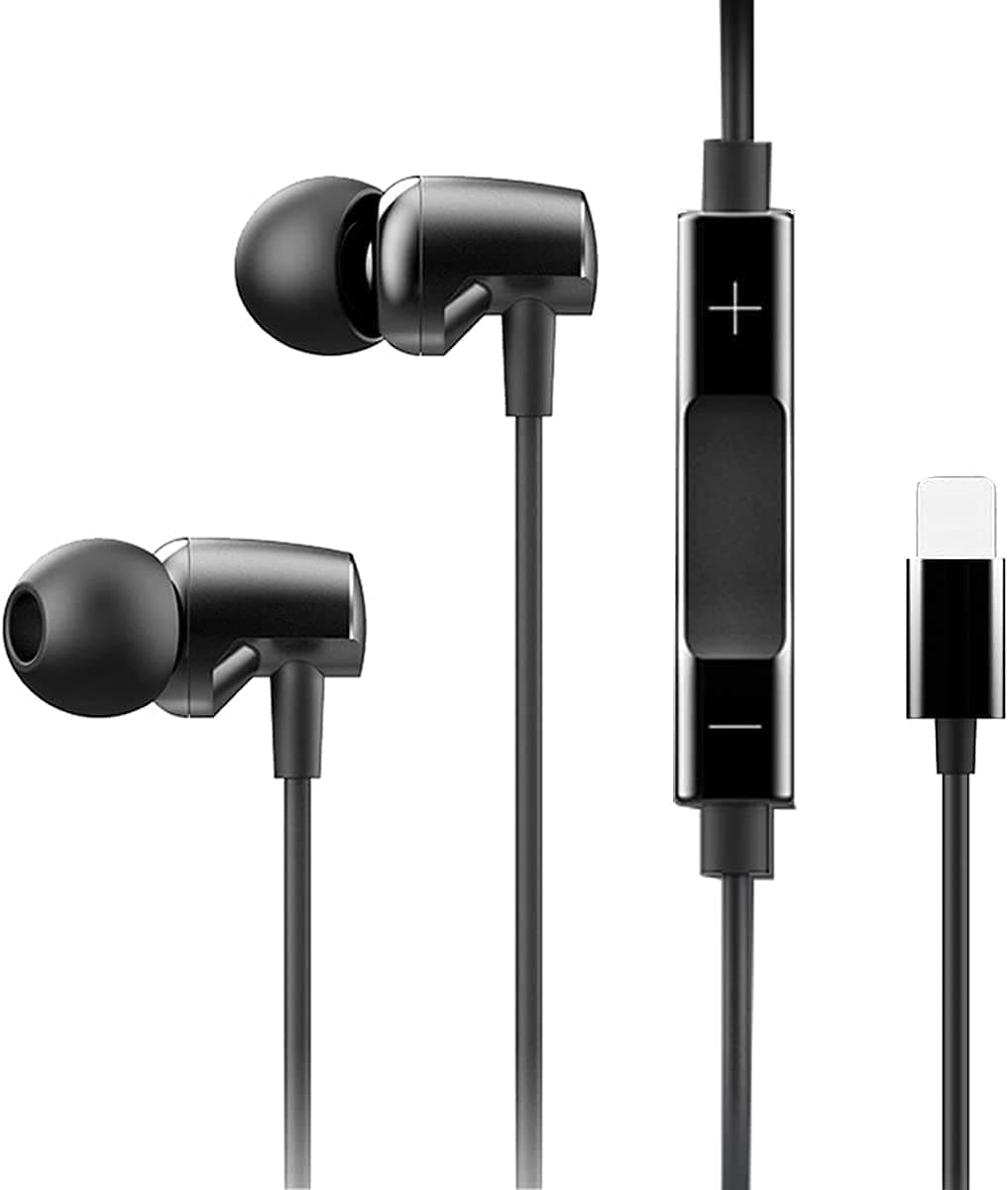 In-Ear Headphones for iPhone 7, Stereo Noise Isolating Earphones for iPhone 8 Wired Earbuds with Mic and Volume Control Compatible with iPhone 11, iPhone X,XS,XR iPhone 8, iPhone 7