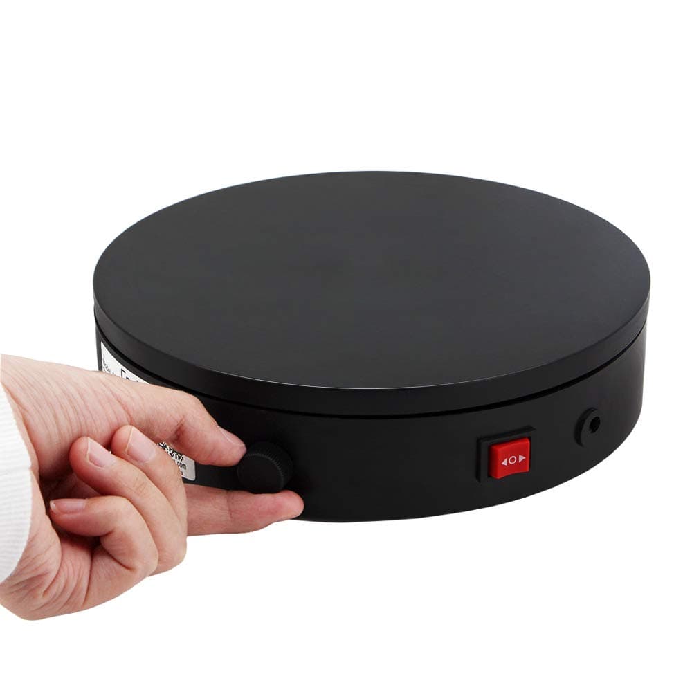 ComXimRotating Display Stand 44LB Capacity, 7.87in Diameter, Knob Control Speed, Motorized Electric Turntable for Shooting and Dispaly, 3D Scan Lazy Susan for Photography