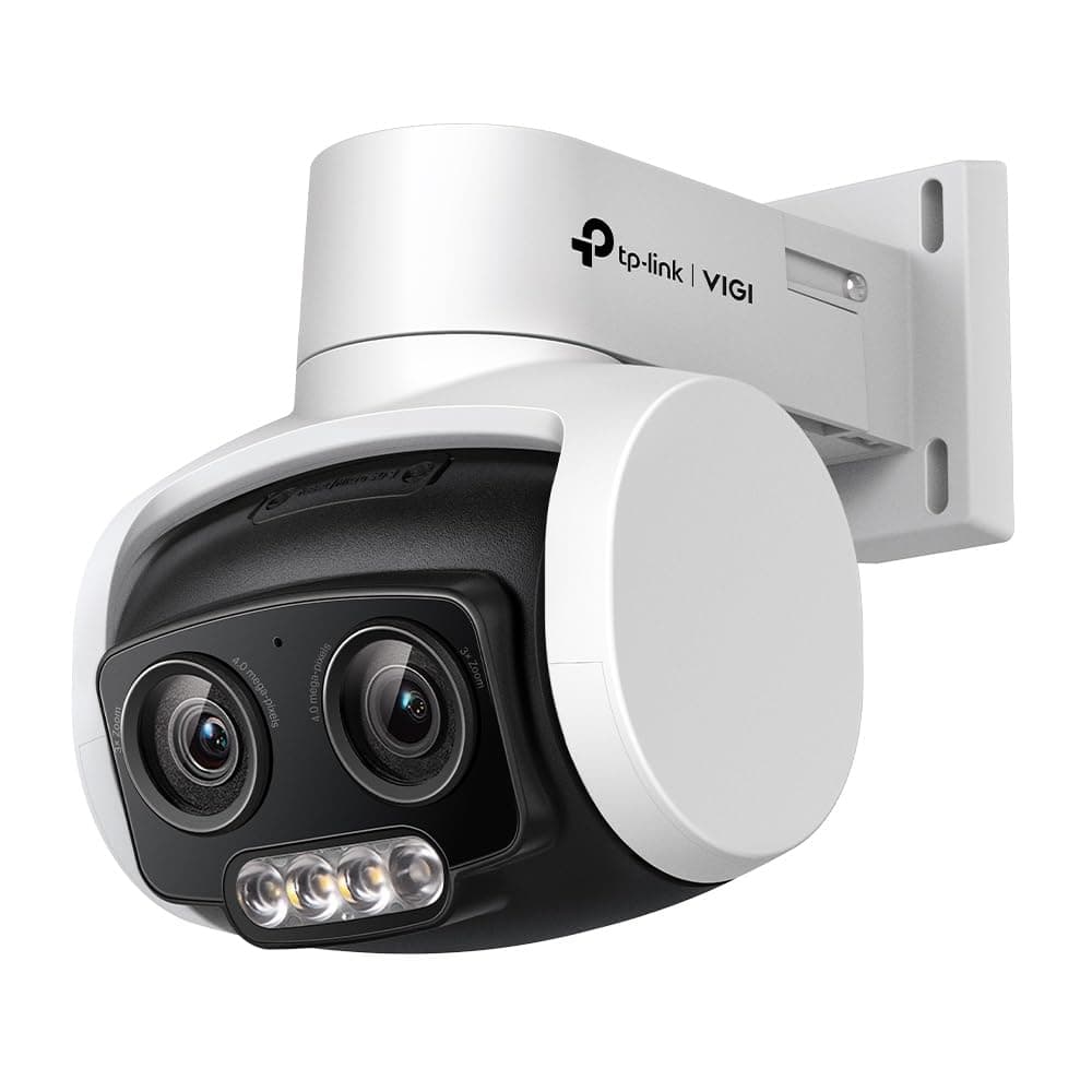 VIGI C540V 4MP Outdoor Full-Color Dual-Lens Varifocal Pan Tilt Network Camera | Super-High Definition|3× Zoom | Active Defense| Two-Way Audio|H.265+ | IP66 Waterproof| Remote Management