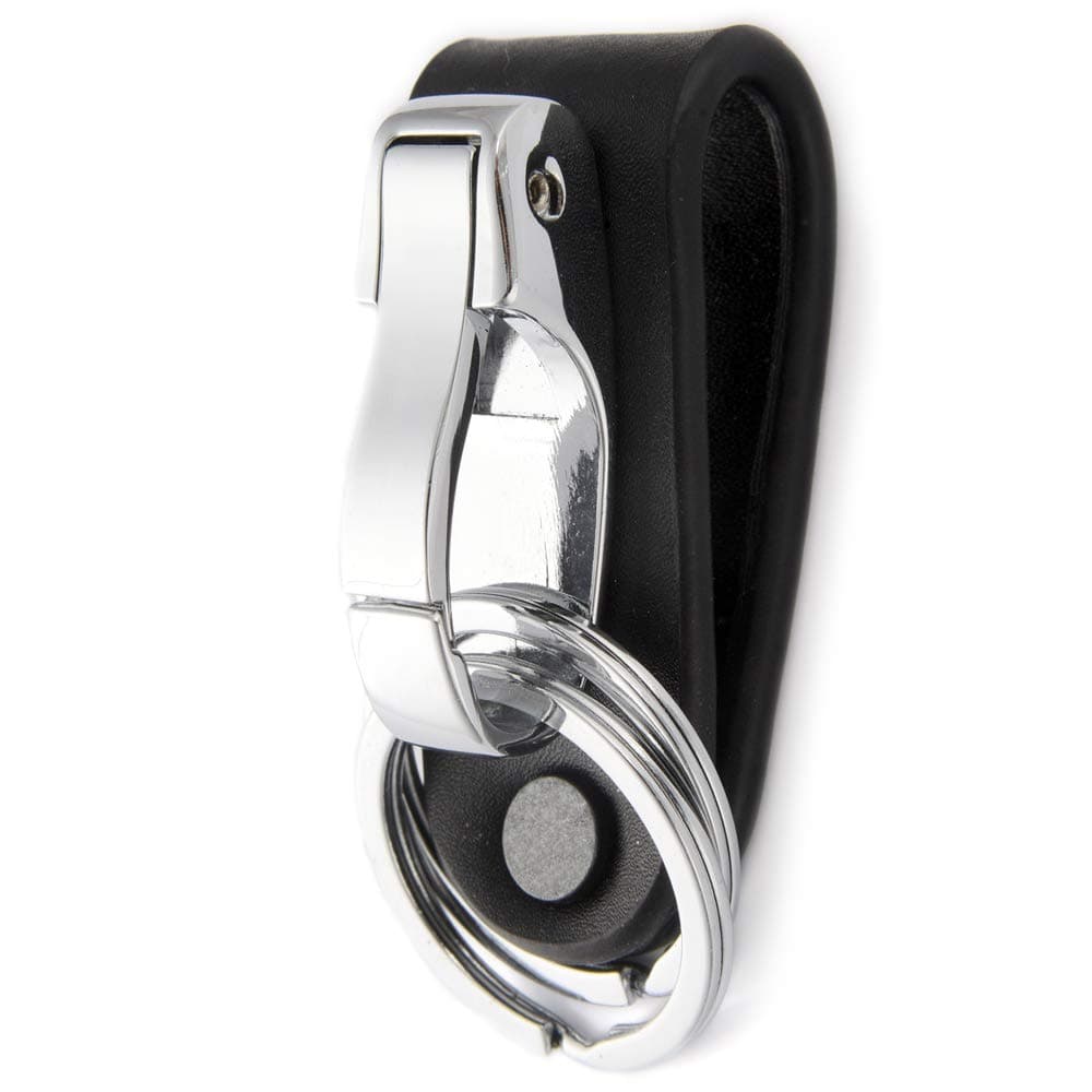Leather Belt Loop Keychain with Detachable Clip&2 Key Ring Belt Key Holder Belt Key Chain