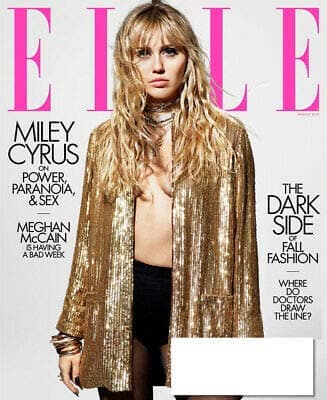 Elle Magazine (August, 2019) Miley Cyrus Cover
