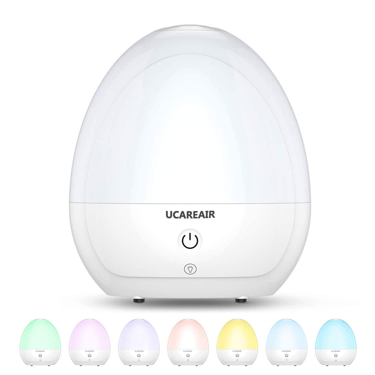 Ultrasonic Cool Mist Humidifiers for Bedroom,2L Humidifiers for Home, 28dB Whisper-Quiet Air Humidifiers for Baby Nursery, 360°Rotation Nozzle, Up to 30 Hours, Auto Shut-Off, 7-Color Night Light