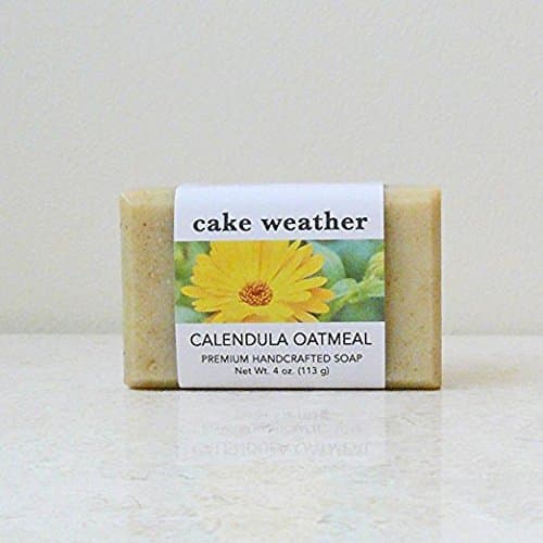 CALENDULA OATMEAL - Gentle Calming Eczema-Friendly Natural Handcrafted Soap, Made in USA (1 Bar)
